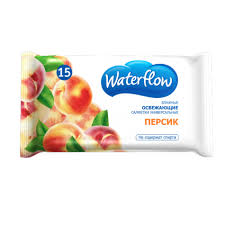 ВОТЕРФЛОУ ( WATERFLOW) салфетки влажные Персик №15 ВОТЕРФЛОУ ( WATERFLOW) салфетки влажные Персик №15