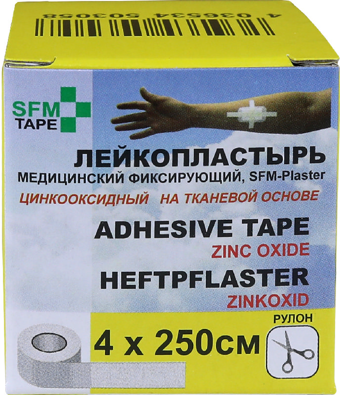 

СФМ ПЛАСТЫРЬ 4х250см тканевая основа