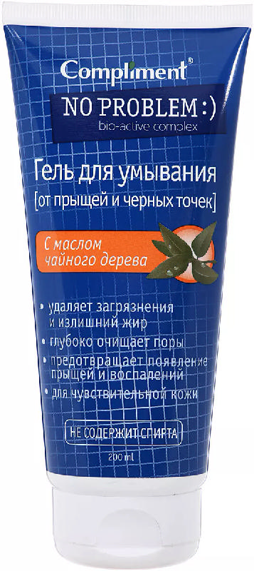 

КОМПЛИМЕНТ НОУ ПРОБЛЕМ гель для умывания с маслом чайного дерева 200мл