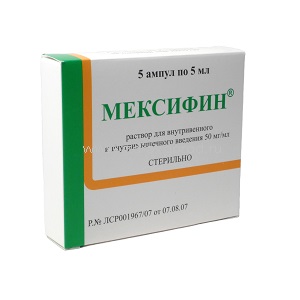 МЕКСИФИН 50мг/мл 2мл N10 р-р д/инъекций МЕКСИФИН 50мг/мл 2мл N10 р-р д/инъекций