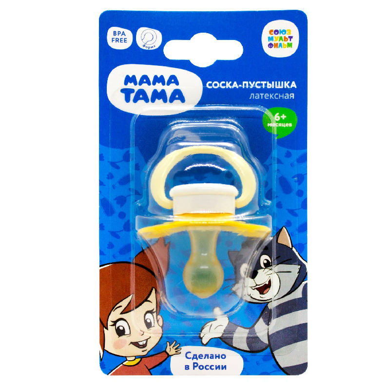 

МАМА ТАМА соска-пустышка классическая латексная 6+ Тама-Тама