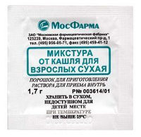 МИКСТУРА ОТ КАШЛЯ СУХАЯ 1,7г порошок д/взрослых МИКСТУРА ОТ КАШЛЯ СУХАЯ 1,7г порошок д/взрослых