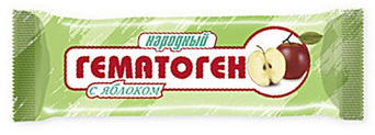 

ГЕМАТОГЕН НАРОДНЫЙ с яблоком 40г