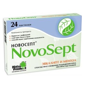 НОВОСЕПТ ФОРТЕ пастилки Эвкалипт-Ментол N24 НОВОСЕПТ ФОРТЕ пастилки Эвкалипт-Ментол N24