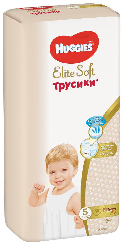 

ХАГГИС ЭЛИТ СОФТ трусики-подгузники 5 (12-17кг) 38 шт.