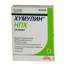 ХУМУЛИН НПХ 100МЕ/мл 3мл N5 суспензия картридж ХУМУЛИН НПХ 100МЕ/мл 3мл N5 суспензия картридж