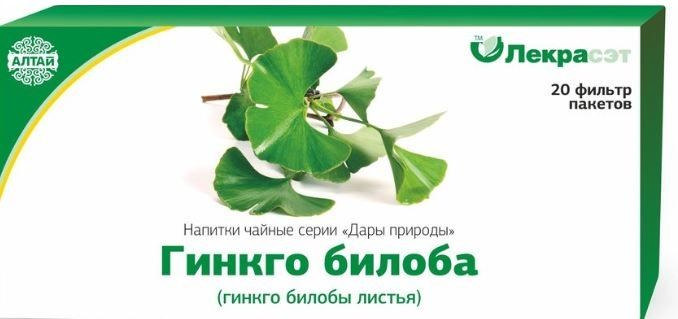 

ГИНКГО БИЛОБА ЛИСТЬЯ 1,5г 20 шт. фильтр-пакет