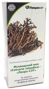 

ИСЛАНДСКИЙ МОХ 1,5г 20 шт. фильтр-пакет
