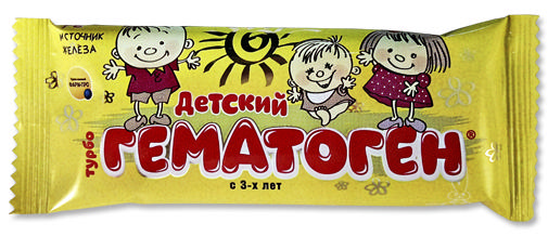

ГЕМАТОГЕН ТУРБО детский с 3 лет Кроха 25г