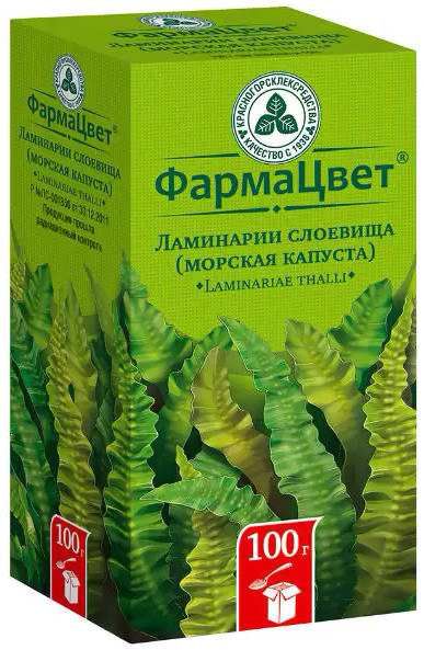 

ЛАМИНАРИЯ (МОРСКАЯ КАПУСТА) 150г слоевища измельченные